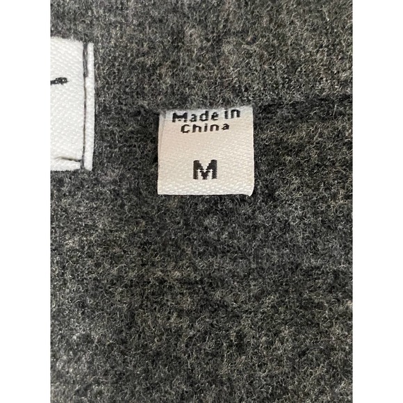 Habitat Women's Gray Long Line Snap Front Vest Collared Sleeveless Lagenlook M - Picture 6 of 7